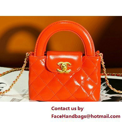 Chanel Shiny Aged Calfskin & Gold-Tone Metal Clutch with Chain Bag AP3435 Red 2025 - Click Image to Close